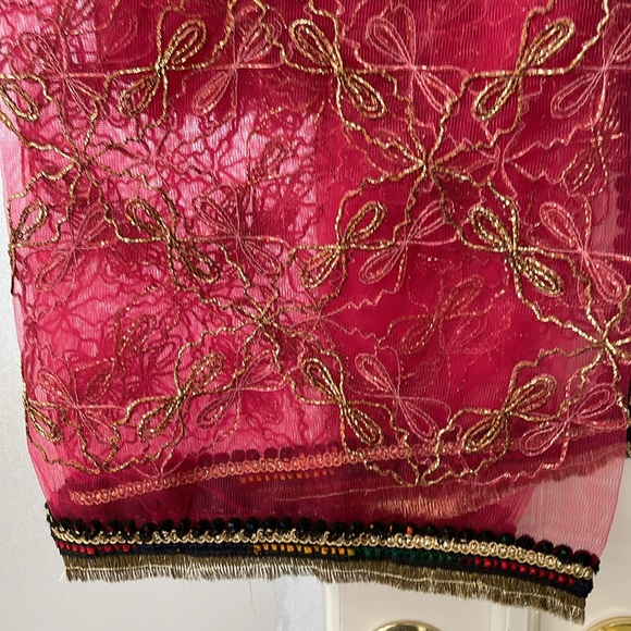 Beautiful 3 PCs Pakistani designer wedding, evening dress - Picture 8 of 8